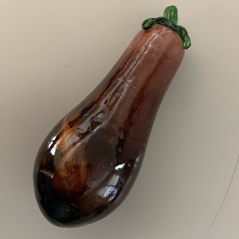 Glass Eggplant about 7” Beautiful